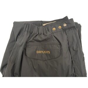 FootJoy DryJoys Rain Pants Men's XL Black Waterproof Lined Elastic Waist Golf